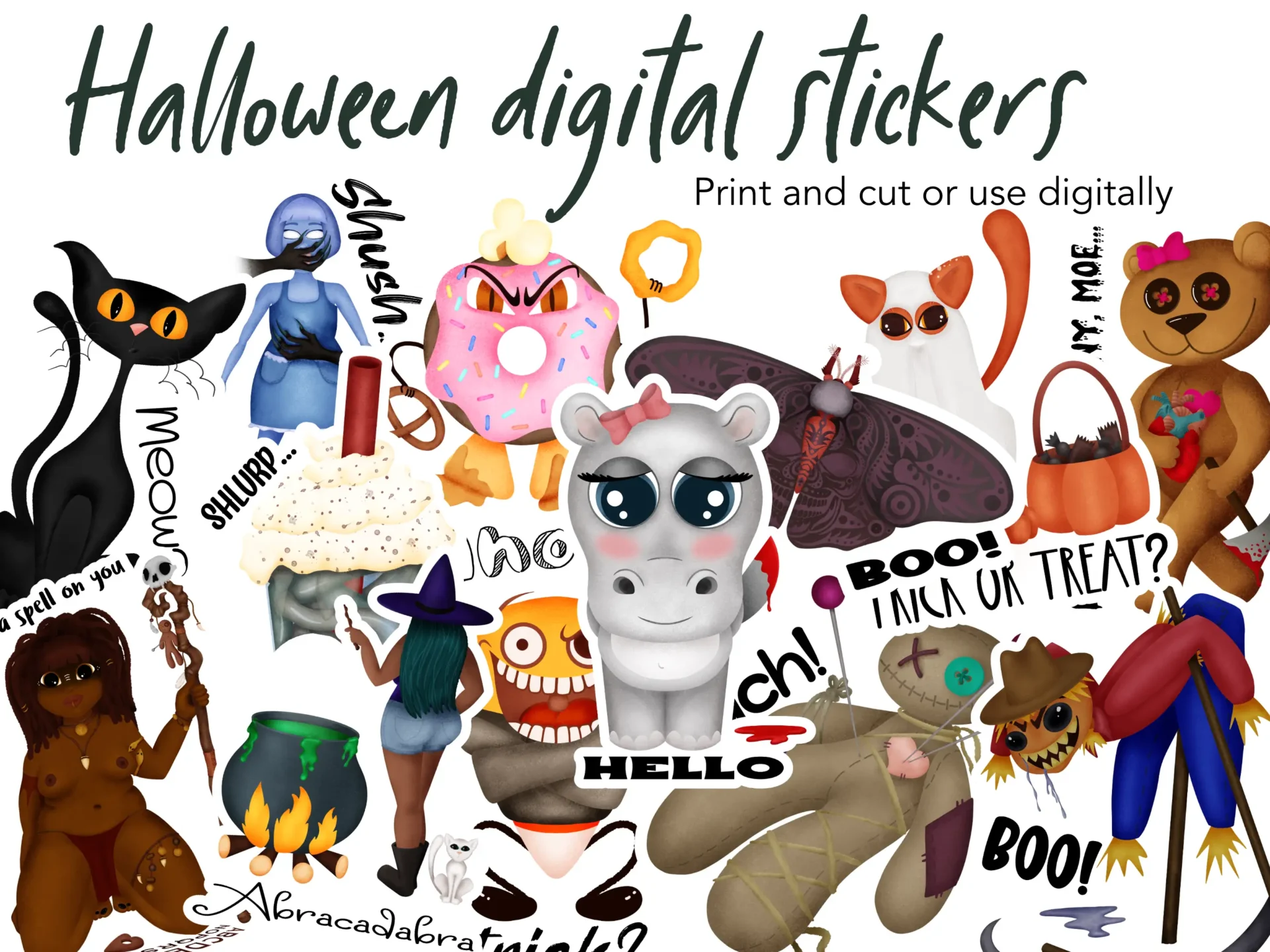 blackmuffindigital free halloween stickers