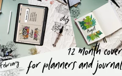 Month covers for planners and journals