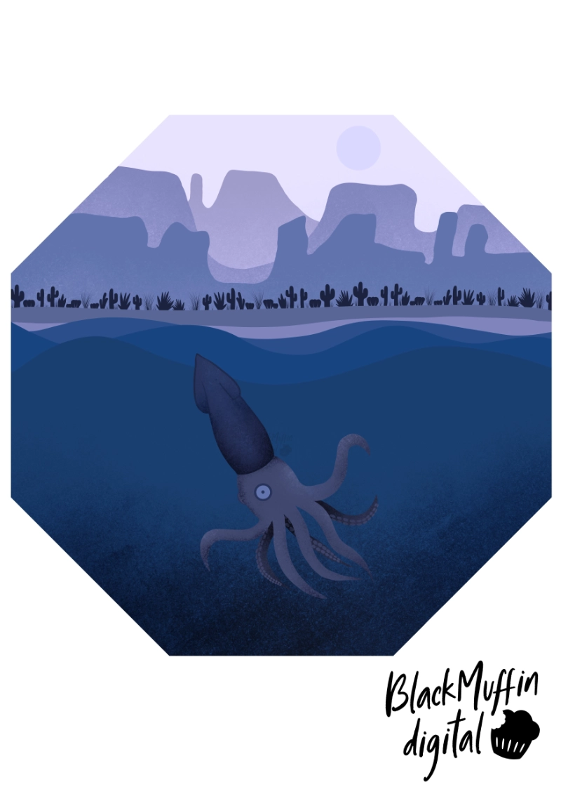 Calamar Illustration BlackMuffinDigital 1